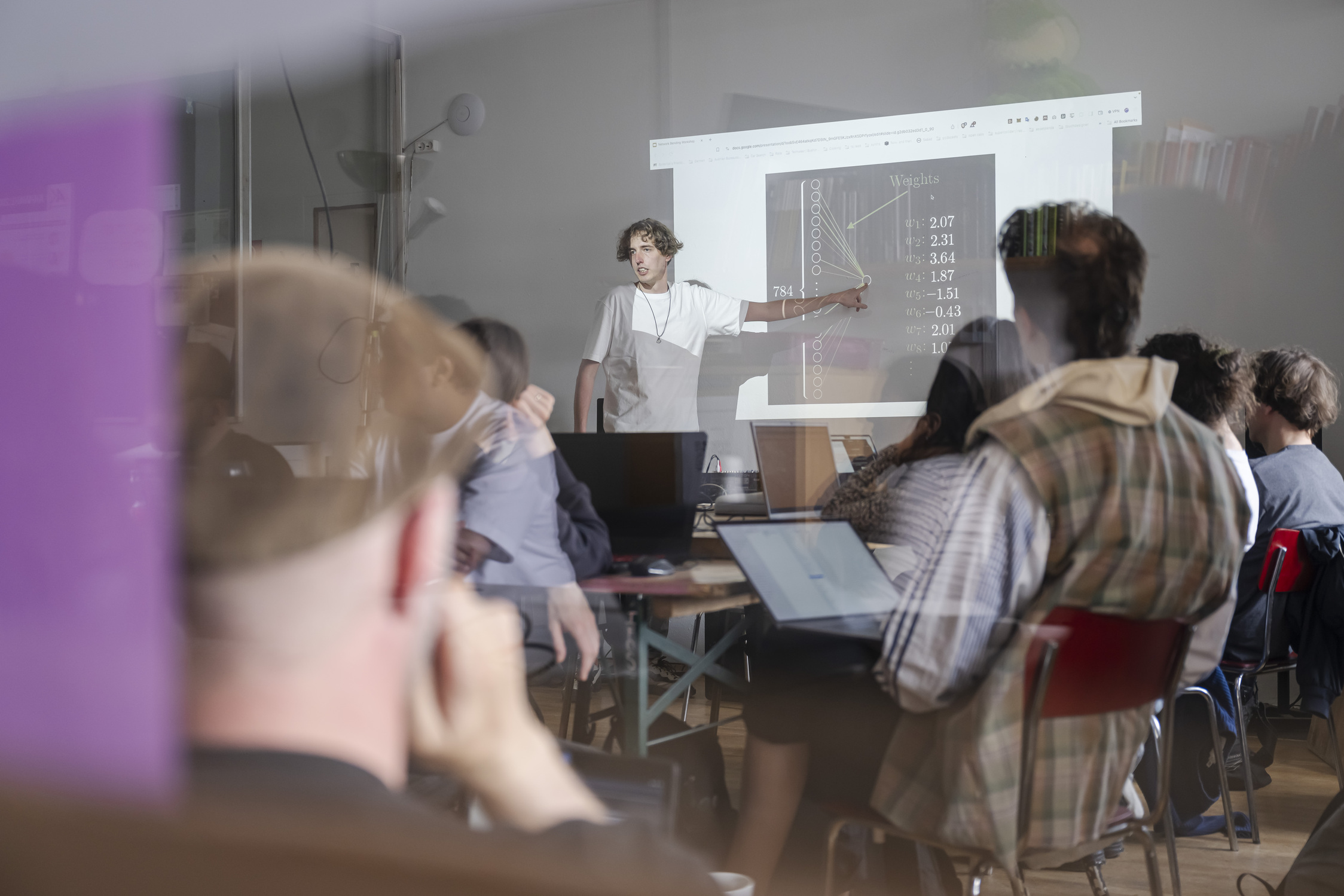 AMRO24 Exhibitions "Network Bending: Hijacking Open-Source Generative Audio AI Models For Creative Purposes", by Błażej Kotowski