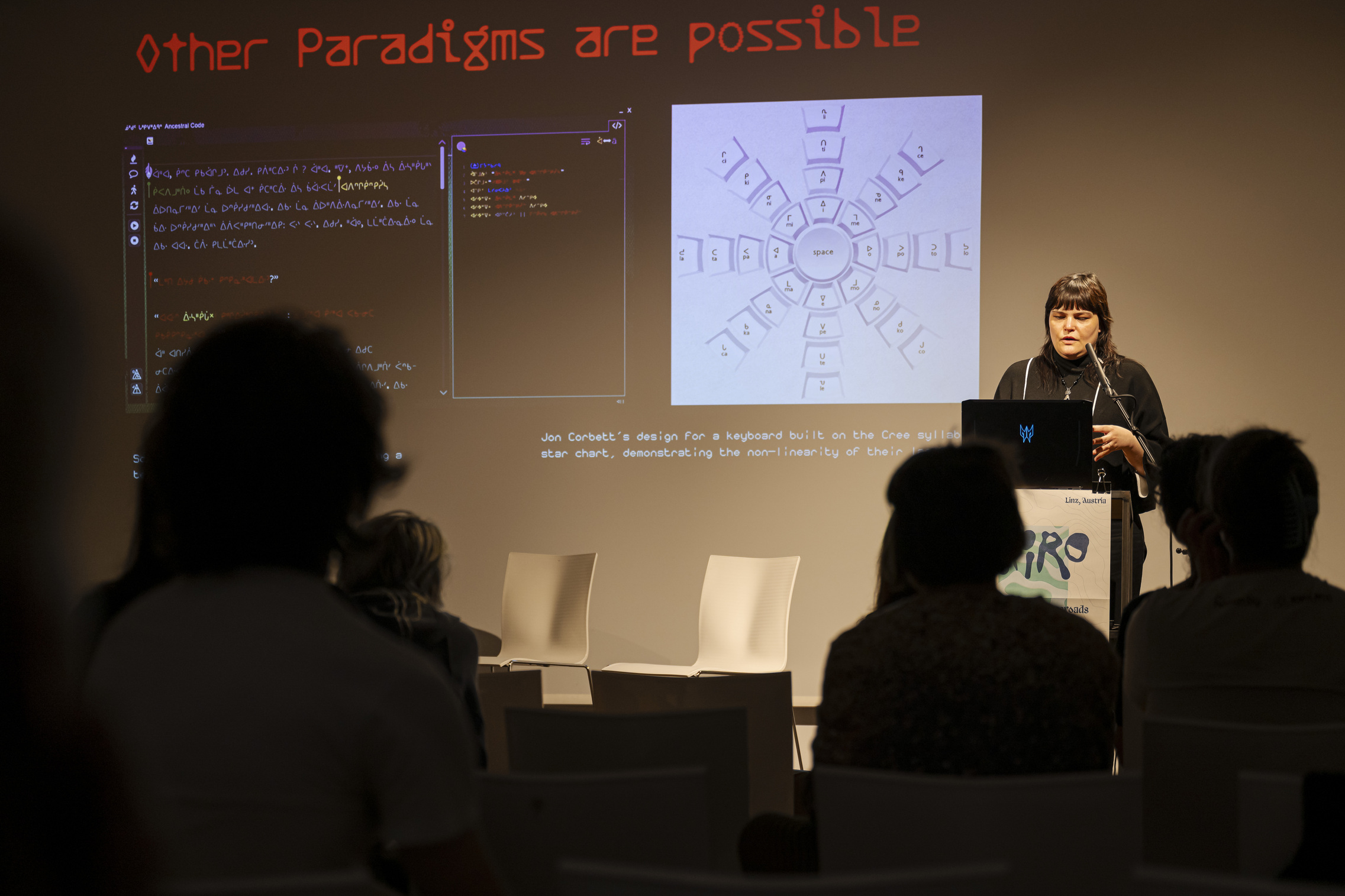 AMRO24 Exhibitions "Reclaiming Computation: Multilingual Programming Languages as anti-imperialist tools of resistance", by Mariana Marangoni