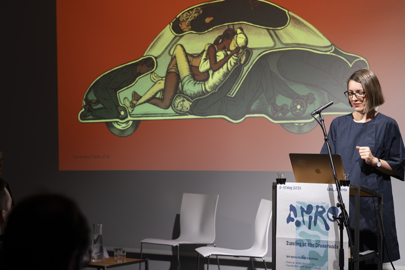 AMRO24 Keynote "Generative pasts of AI", by Selena Savić, Photo Martin Bruner